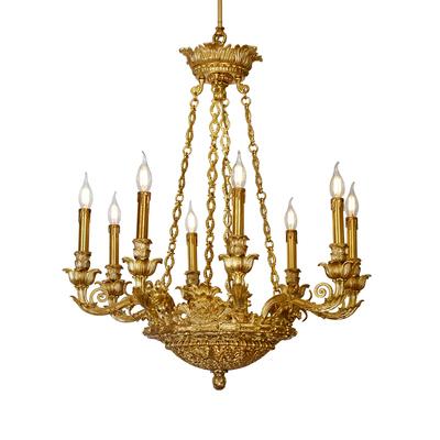 China EUROPEAN large luxury brass chandelier for home living room for sale