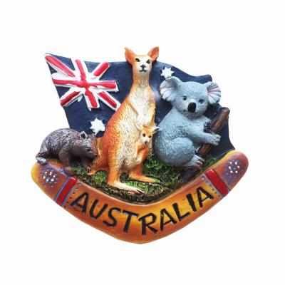 China Other Custom Resin Maker Koala Kangaroo Magnet Australian Souvenir Fridge Magnet Gifts for sale