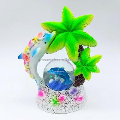 China Custom-made Nassau Bahamas water globe ocean water globe Miami turtle dolphin dolphin Europe Florida mini snow globe for sale