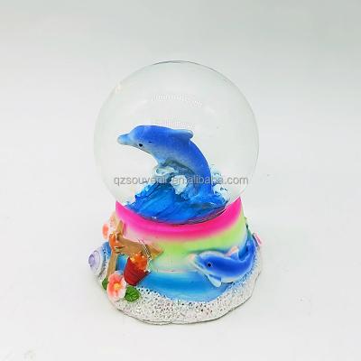 China Wholesale Custom Marine Animals Dolphin Custom Wholesale Home Tabletop Statue Resin Turtle Europe Sea Turtle Florida Miami Glass Globe for sale