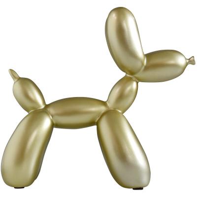 China Creative Nordic Home Decor 3D Deer Style Balloon Dog Statues 20cm, Home Decor Toy Dog Sculpture Animal Office Living Room Dog Gift Art Statue for sale