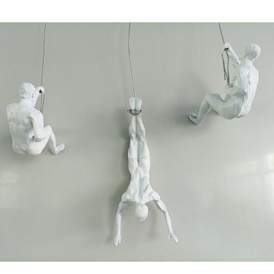 China Art Deco Set Wall Climbing Art Decor Rock Climbing Man 3 Figure Wall Art Outdoor Mountain Decoration Wall Hanging Design 3d Gifts for sale