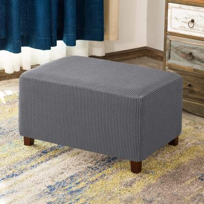 China Large Size Removable Ottoman Cover Rectangle Cover Stretch Stools Stools Protector For Living Room Ottoman Prouf Cover for sale