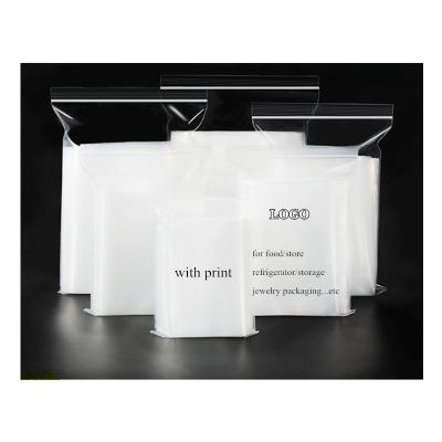 China HDPE Resealable Transparent Resealable Zipper Lock Zipper Custom Logo Printed Clear Plastic Ziplock Bag Polybag For Storage Food Jewelry Packaging for sale