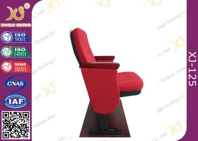 China Plastic Small Back Auditorium Chairs , Folded Auditorium Church Chairs With Writing Pad for sale