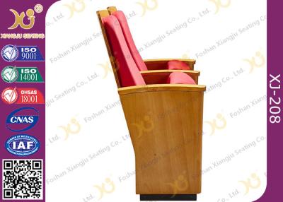 China Luxury Decor Solid Wood Church Auditorium Seating Hidden Leg Audience Seating Chairs for sale