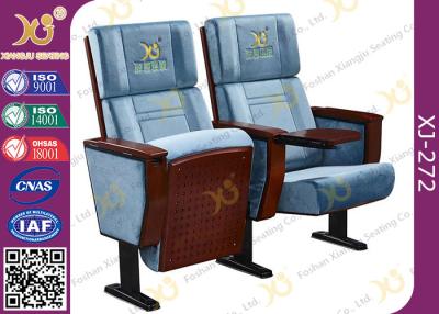 China Metal Folding Indoor Lecture Hall Church Chair With Logo On Back Rest for sale