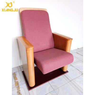 China Customized Metal Floor Mounted Polywood Stand Theater Chairs For Church Halls for sale