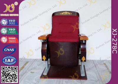 China Antique Solid Wood Auditorium Chairs With Solid Wood Armrest And Cup Holder for sale