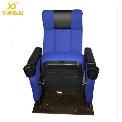 China Luxury Hall Upwarp Seat Cinema Theater Room Seating With Foldable Armrest PP Shell for sale