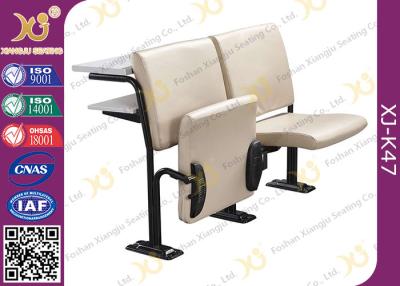 China Foldable Comfortable Soft Leather Lecture Hall Seating / Student Classroom Chairs for sale