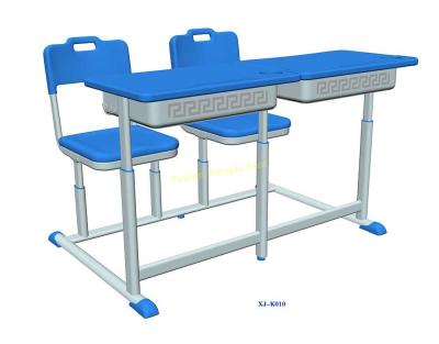 China Fixed Distance Dual Double Seat Classroom Study Table And Chair For Middle School for sale