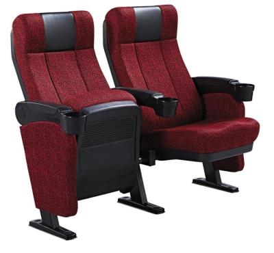 China Moveable Armrest Audience Seating Chairs Flame Retardant Fabric ISO for sale