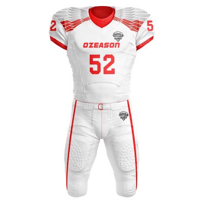 China New Design Antibacterial Customized American Football Jerseys Good Prices Custom American Football Uniforms for sale