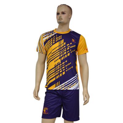 China Full Sets Logo Custom Design Soccer Wear Digital Sublimation Printing Soccer Jersey For Mens Football Shirt for sale