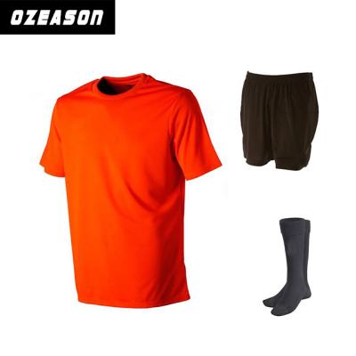 China High Quality Breathable Soccer T-shirt, Soccer Wear Kits, Black Orange European Team Soccer Jersey for sale