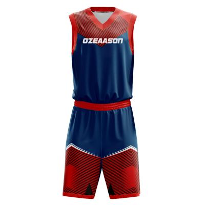 China Custom Printed Custom Cheap Basketball Uniform Design Breathable Stylish Basketball Tank Top Uniforms for sale