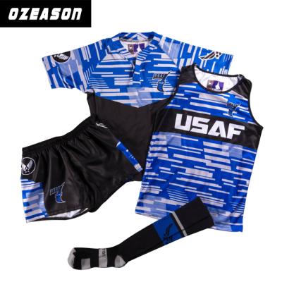 China Breathable Custom Design Sublimation Digital Team Set Rugby Jersey Fiji Rugby Tank Tops for sale