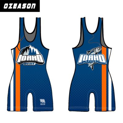 China Breathable Full Sublimation Printed Polyester /Spandex Powerlifting Unisex Singlet for sale