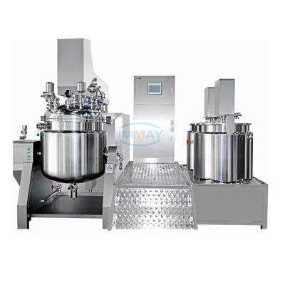 China food & Beverage Plant High Efficiency 500L Cream Making Machine Hydraulic Lifting Vacuum Emulsifying Homogenizer for sale