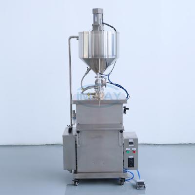 China High Precision 25-250ml Industrial Hot Hair Wax Thermostatic Food Product Filling Machine With Mixing Function for sale