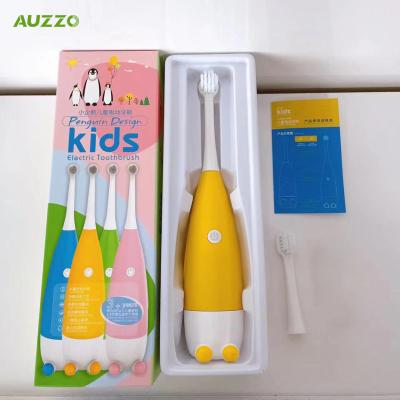 China Cute Cartoon Deep Cleaning Design 2-6 Year Old Silicone Kids Cheap Electric Toothbrush Baby Electric Toothbrush Penguin Toothbrush for sale