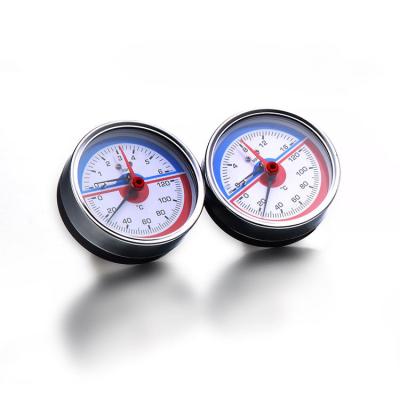 China Best Price Black Steel Connection Brass Thermomanometer For Compressor 80mm for sale