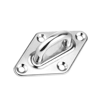 China Ceiling Rose Wholesale Custom Sus304 Stainless Steel Side Release Buckle Rhomboid Door Buckle Square Pad Eye Plate for sale