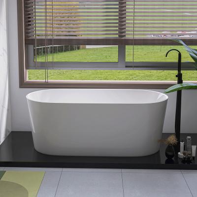 China Modern Design Freestanding Bath Tub White Acrylic Bathtubs 150*75cm Bathtub for sale