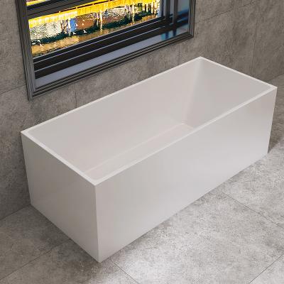 China 1500 Deep White Acrylic Bathtub Solid Outdoor Bathtub Freestanding for sale