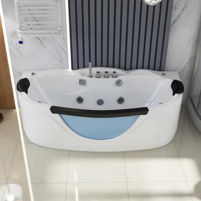 China Double Skirted High Quality Three Side Acrylic Tub Whirlpool Bathtub Couples Bathtub for sale