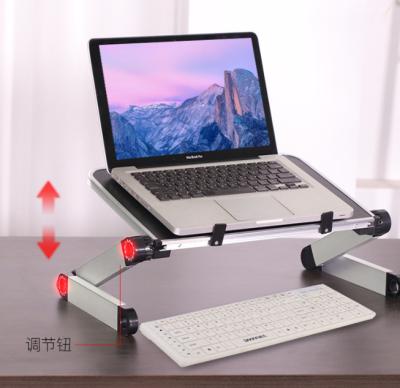 China Mobile Foldable Height(Height)Adjustable Cheap Computer Desks Adjust 360 Rotation Mouse Pad Aluminum Laptop Stands for sale