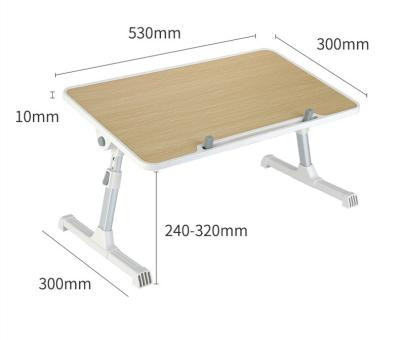 China Cheap Furniture Small Adjustable Folding Bed Desk Table Aluminum Wooden Laptop Stand (Height) for sale