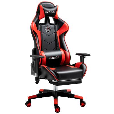 China Custom Massage Gaming Chair Swivel Leather RGB Speaker Gaming Chair With Footrest And Massage for sale