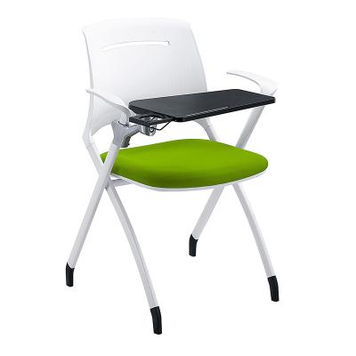 China Foldable + Writing Pad School Durable Chair Student Office Meeting Training Hot Selling Folding Drafting Chair for sale