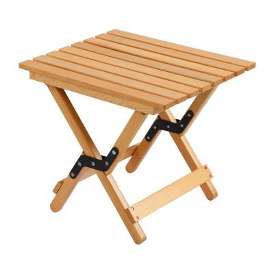 China Safe Modern Outdoor Camping and Stable Portable Universal Solid Wood Beech Folding Wooden Stool for sale