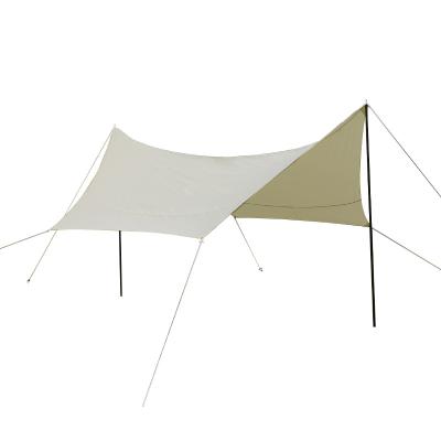 China Extended Type Outdoor Multi-person Shade Pergola Cotton Canvas Sunscreen Camping Tarp Rainproof Camping Tarp for sale