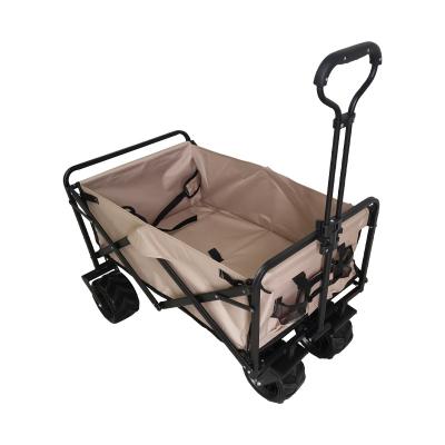 China Best Storage Portable Wholesale Outdoor Camping Off Road Folding Trolley Camp Push Folding Four Wheel Trolley for sale