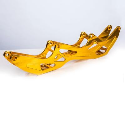 China new design 7075 alu speed skate frame, integrated lightweight speed skate frame gold color for sale