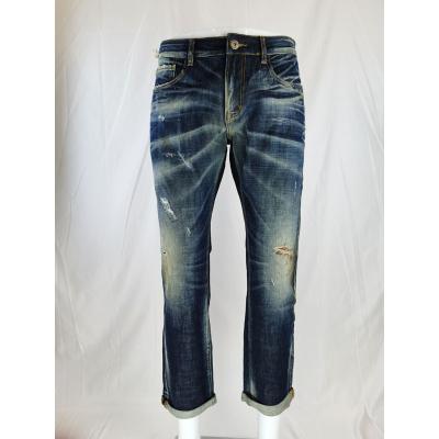 China 2022 QUICK DRY Manufacturers Customize Jeans Man Distressed Fashion Style for sale