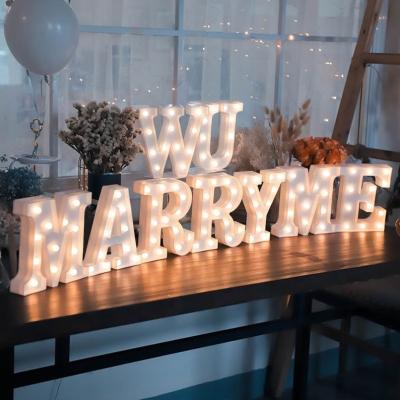 China 26 English Alphabet Marquee Party Decor Light Letters Waterproof Mini Home Valentine's Day Wedding Decoration Sign 'S' Day Wedding Decoration Led Light Up Letters for sale