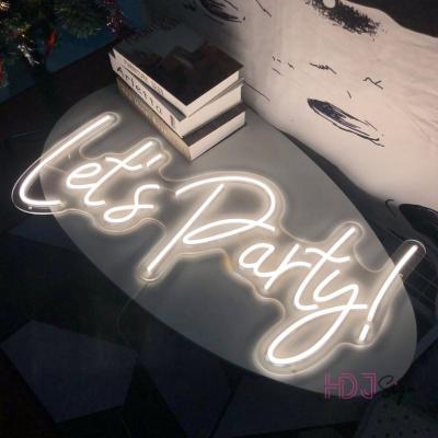 China PARTY HOME DIY fashion neon custom popular neon sign let us party neon sign for sale