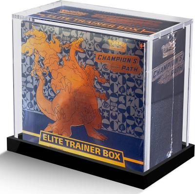 China Decoration Deluxe ETB FOR Pokemon Sword and Shield Elite Trainer Acrylic Magnetic Box with Top Loading Lid 5mm Extra Deep for sale