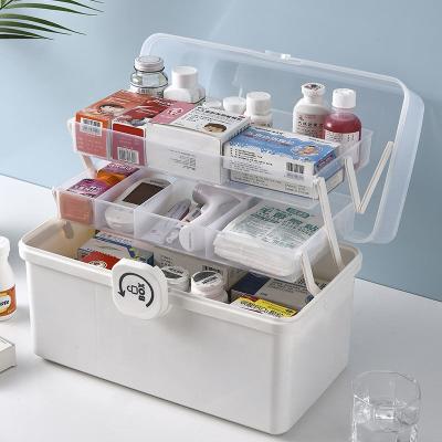 China Multi-Layer Viable Medical Kit Large-Capacity Medical First-Aid Household Box Medicine Emergency Storage Box Suitcase for sale