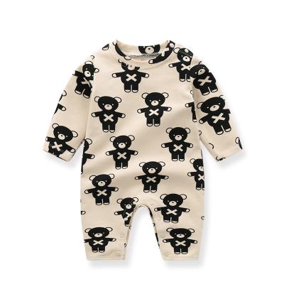 China Organic 100% Cotton Bear Print Baby Onesie 100% Cotton Custom Printed Plain Baby Onesie Romper for sale