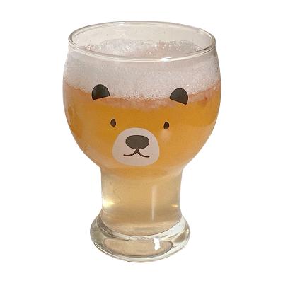 China High quality transparent cute hot water cute transparent high temperature resistant glass cup bear style hot sale style customization for sale