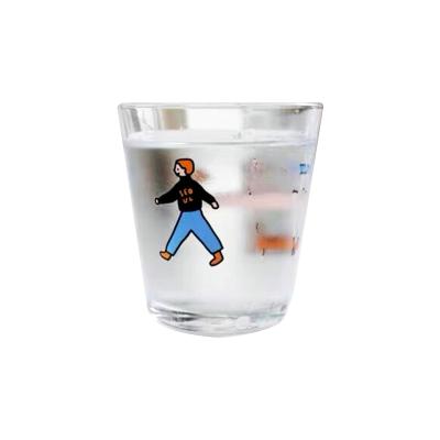 China Wholesale Customization Juice Cup High Temperature Water Resistant Korean Version Minimalist Transparent Glass Thug Mug Water for sale