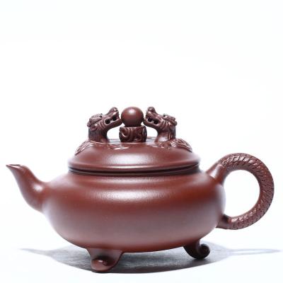 China Clay Teapot Best Gifts Handmade Authentic Purple Wholesale Stocked Purple Clay Teapot for sale