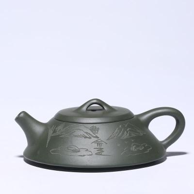 China Retro Traditional Chinese Handmade Stocked Clay Purple Clay Teapot Design Style Green Teapot for sale