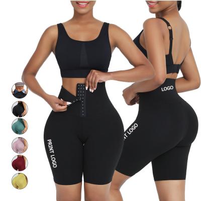 China QUICK DRY Ultra High Waist Trainer Belly Control Stretch Fitness Sport Shorts Women Body Shaping Yoga Pants Gym Gaiters for sale